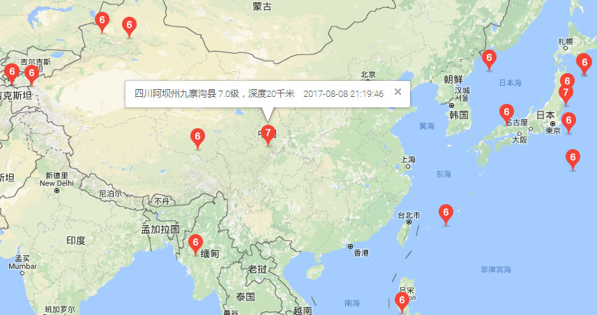 地震地图